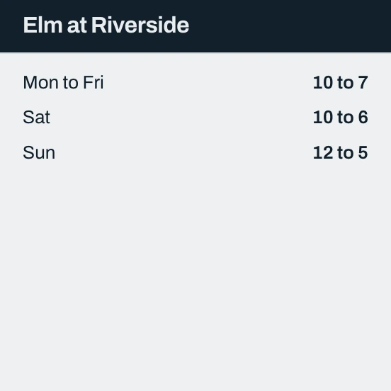 Elm at Riverside's office hours