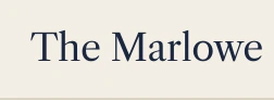 The Marlowe's site bar: the name The Marlowe, with Contact underlined.