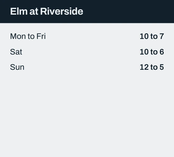 Elm at Riverside's office hours
