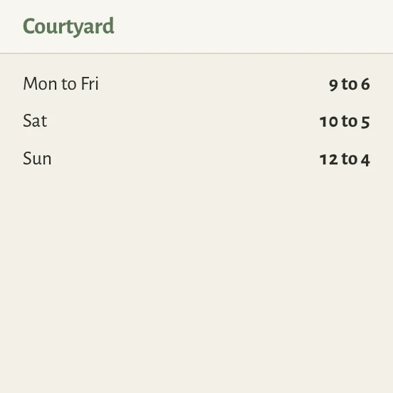 Courtyard's office hours
