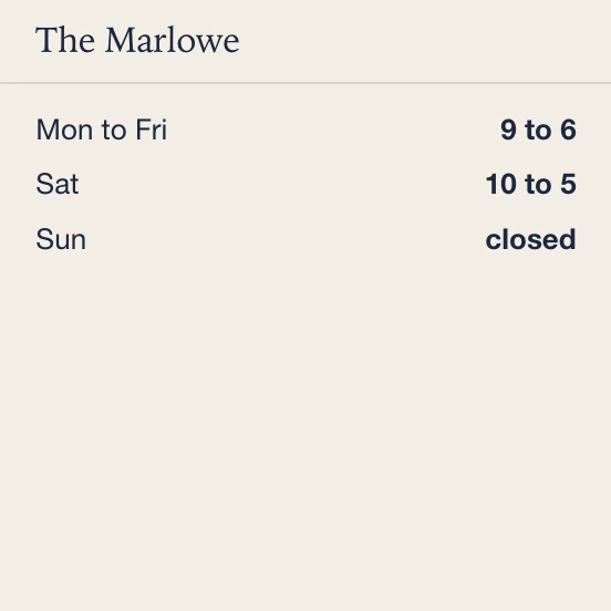 The Marlowe's office hours