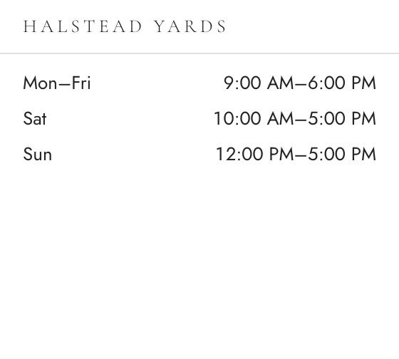 Halstead Yards' office hours