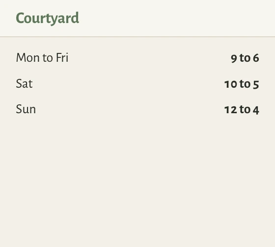Courtyard's office hours